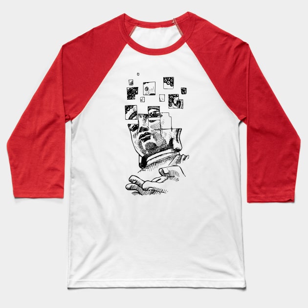 Tranquility - number 2 of inktober Baseball T-Shirt by gevorgK